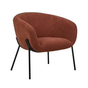 Albie Occasional Chair - Red Earth - Black Metal by GlobeWest, a Chairs for sale on Style Sourcebook