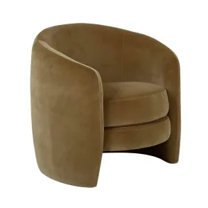 Kennedy Tenner Occasional Chair - Soft Moss Velvet by GlobeWest, a Chairs for sale on Style Sourcebook