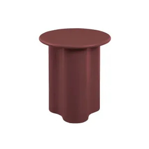 Artie Wave Side Table - Merlot by GlobeWest, a Side Table for sale on Style Sourcebook