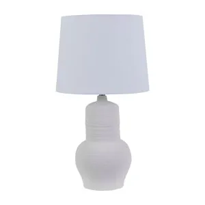 Lorne Globe Table Lamp - White Sand - White by GlobeWest, a Table & Bedside Lamps for sale on Style Sourcebook