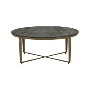 Ophelia Coffee Table - Sandblasted Black - Antique Brass by GlobeWest, a Coffee Table for sale on Style Sourcebook