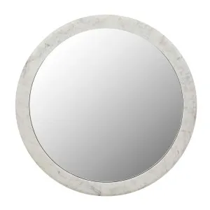 Rufus Round Mirror - Grey Vein Marble by GlobeWest, a Mirrors for sale on Style Sourcebook