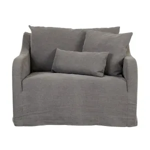 Sidney Slip Sofa Chair - Washed Smoke by GlobeWest, a Chairs for sale on Style Sourcebook