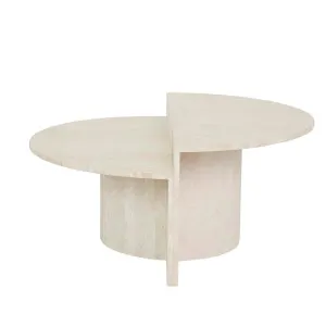 Elle Lune Coffee Table - Natural Travertine by GlobeWest, a Coffee Table for sale on Style Sourcebook