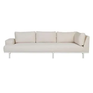 Aruba Platform 2 Seater Left Arm - Canvas - White by GlobeWest, a Outdoor Sofas for sale on Style Sourcebook