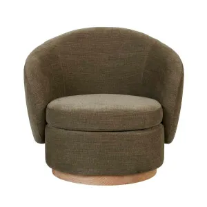 Juno Pod Occasional Chair - Copeland Olive - Natural Ash by GlobeWest, a Chairs for sale on Style Sourcebook