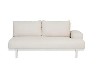 Aruba Platform 2 Seater Left Arm - Canvas - White by GlobeWest, a Outdoor Sofas for sale on Style Sourcebook