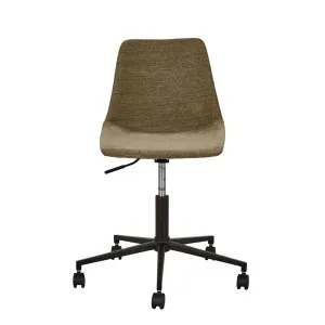 Harlow Office Chair - Copeland Olive - Black Metal by GlobeWest, a Chairs for sale on Style Sourcebook