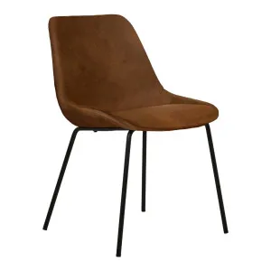 Muse Dining Chair - Tan - Black Metal by GlobeWest, a Chairs for sale on Style Sourcebook