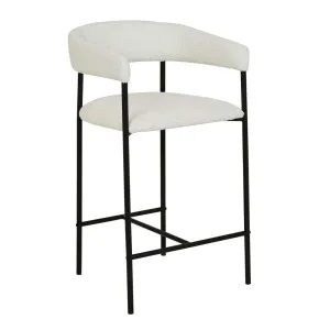 Stanley Barstool - Snow Boucle - Black by GlobeWest, a Bar Stools for sale on Style Sourcebook