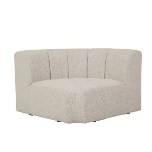 Juno Channel Round Corner Sofa - Grey Speckle Boucle by GlobeWest, a Sofas for sale on Style Sourcebook