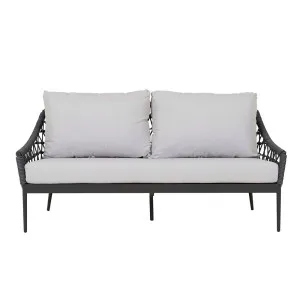 Portsea Classic 2 Seater Sofa - Light Grey - Charcoal Aluminium by GlobeWest, a Outdoor Sofas for sale on Style Sourcebook