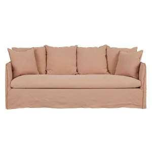 Vittoria Slip Cover 3 Seater Sofa - Soft Clay by GlobeWest, a Sofas for sale on Style Sourcebook