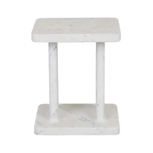 Rufus Grecian Side Table - White Marble by GlobeWest, a Side Table for sale on Style Sourcebook