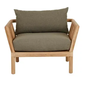 Sicily Frame Sofa Chair - Shale - Natural Teak by GlobeWest, a Outdoor Chairs for sale on Style Sourcebook