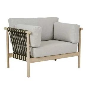 Tide Drift Sofa Chair - Light Grey - Aged Teak by GlobeWest, a Outdoor Chairs for sale on Style Sourcebook