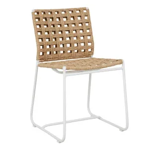 Marina Square Dining Chair - NATURAL - White by GlobeWest, a Outdoor Chairs for sale on Style Sourcebook