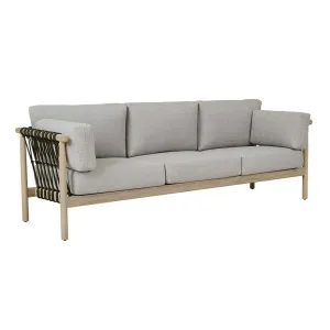 Tide Drift 3 Seater Sofa - Light Grey - Aged Teak by GlobeWest, a Outdoor Sofas for sale on Style Sourcebook