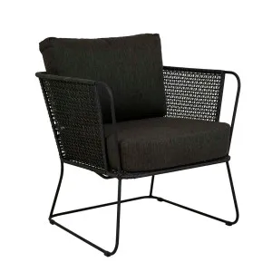 Cabana Sleigh Occasional Chair - Charcoal - Licorice by GlobeWest, a Outdoor Chairs for sale on Style Sourcebook