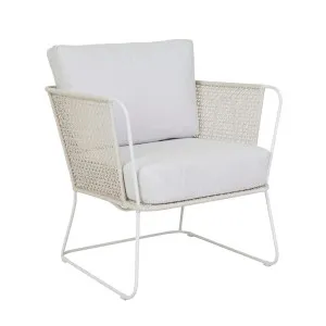 Cabana Sleigh Occasional Chair - Snow - Chalk by GlobeWest, a Outdoor Chairs for sale on Style Sourcebook