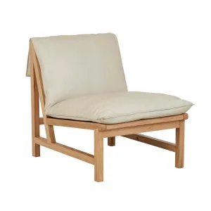 Sketch Cantaloupe Occasional Chair - Limestone Leather - Light Oak by Sketch, a Chairs for sale on Style Sourcebook