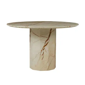 Atlas Decagon Dining Table - Brown Vein Marble by GlobeWest, a Dining Tables for sale on Style Sourcebook