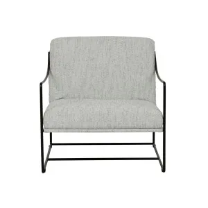 Allegra Occasional Chair - Ice Grey - Black Metal by GlobeWest, a Chairs for sale on Style Sourcebook