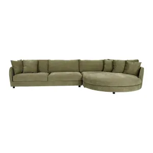 Hugo Tonda Right Chaise Set - Copeland Olive by GlobeWest, a Sofas for sale on Style Sourcebook