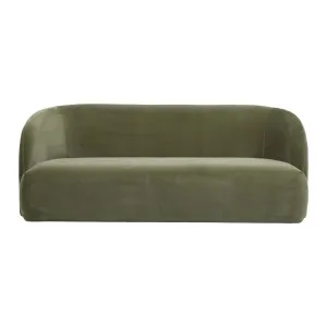 Kennedy Beckett 3 Seater Sofa - Olive Green Velvet by GlobeWest, a Sofas for sale on Style Sourcebook