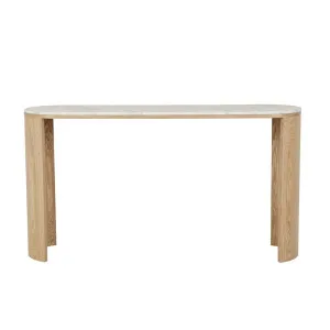 Classique Oval Marble Console - Natural Ash - Matt White Marble by GlobeWest, a Console Table for sale on Style Sourcebook