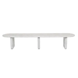 Amara Round Bench Seat - Matt White Marble by GlobeWest, a Benches for sale on Style Sourcebook