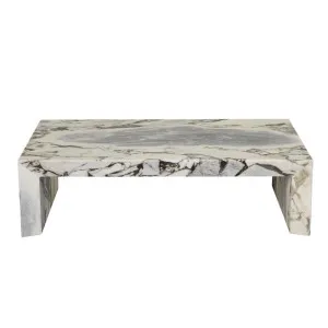 Elle Monument Coffee Table - Matt Ocean Marble by GlobeWest, a Coffee Table for sale on Style Sourcebook