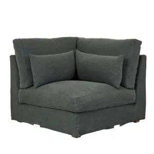 Sketch Island 1 Seater Right Sofa - Kale Linen by Sketch, a Sofas for sale on Style Sourcebook