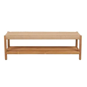 Anchor Shelf Bench Seat - Natural Loom - Natural by GlobeWest, a Benches for sale on Style Sourcebook