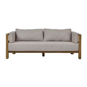 Kuda 3 Seater Sofa - Cape Grey - Natural Teak by GlobeWest, a Outdoor Sofas for sale on Style Sourcebook