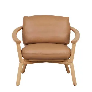 Sketch Sensu Occasional Chair - Pecan Leather - Light Oak by Sketch, a Chairs for sale on Style Sourcebook