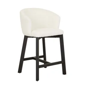 Tate Barstool - Snow Boucle - Black by GlobeWest, a Bar Stools for sale on Style Sourcebook