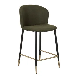 Sara Barstool - Military Green - Black by GlobeWest, a Bar Stools for sale on Style Sourcebook