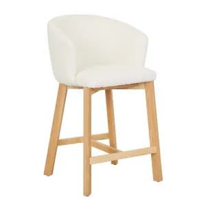 Tate Barstool - Snow Boucle - Natural Ash by GlobeWest, a Bar Stools for sale on Style Sourcebook