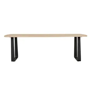 Piper Sleigh Dining Table - New Oak - Black by GlobeWest, a Dining Tables for sale on Style Sourcebook