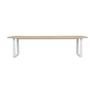 Piper Sleigh Dining Table - New Oak - White by GlobeWest, a Dining Tables for sale on Style Sourcebook