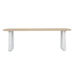 Piper Sleigh Dining Table - New Oak - White by GlobeWest, a Dining Tables for sale on Style Sourcebook