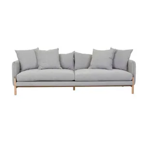 Vittoria Ingrid 4 Seater Sofa - Harbour Grey - Natural Ash Veneer by GlobeWest, a Sofas for sale on Style Sourcebook