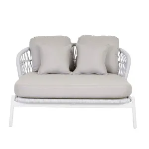 Portsea Cruise Day Bed - Light Grey - White by GlobeWest, a Outdoor Sunbeds & Daybeds for sale on Style Sourcebook