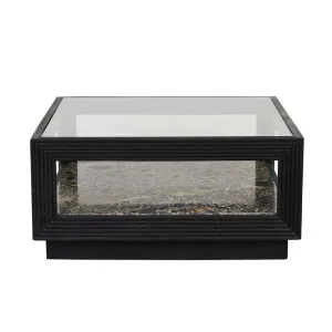 Zephyr Coffee Table - Golden Portoro - Sandblasted Black by GlobeWest, a Coffee Table for sale on Style Sourcebook