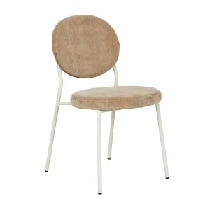 Laylah Loop Dining Chair - Dijon - Bone Powdercoated Metal by GlobeWest, a Chairs for sale on Style Sourcebook