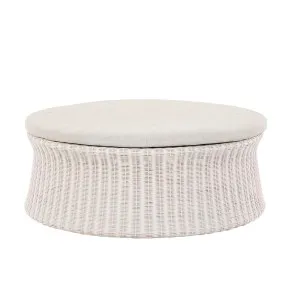 Tide Isle Ottoman - Chalk - Light Grey by GlobeWest, a Outdoor Benches for sale on Style Sourcebook