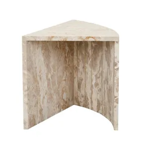 Rufus Slice Side Table - Latte Marble by GlobeWest, a Side Table for sale on Style Sourcebook