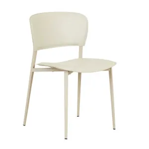 Matilda Dining Chair - Linen Grey - Grey Metal by GlobeWest, a Chairs for sale on Style Sourcebook