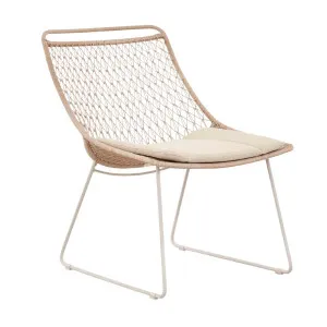 Corsica Sleigh Occasional Chair - Rye - Ivory by GlobeWest, a Outdoor Chairs for sale on Style Sourcebook